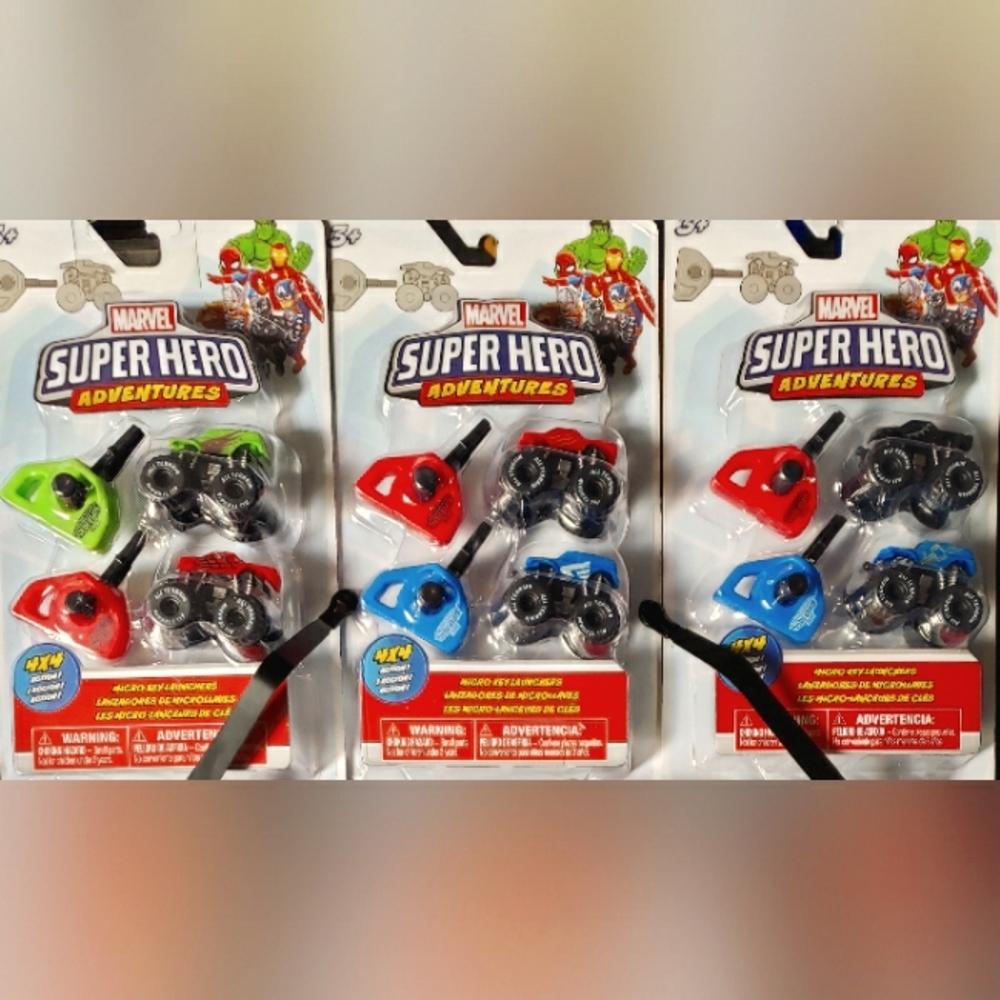 Marvel Super Hero Adventures 4×4 Micro Key Launchers - FULL SET - SAVE $24.00